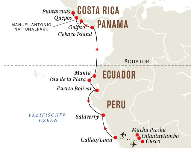 Hurtigruten Südamerika-Kreuzfahrt 2023: Küste Südamerika