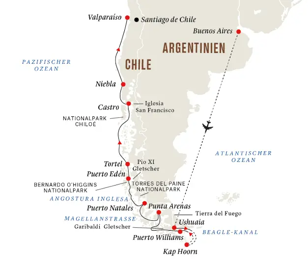 Hurtigruten Südamerika-Kreuzfahrt 2023: Patagonien