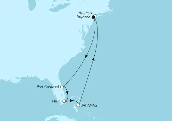 Mein Schiff Nordamerika-Kreuzfahrt 2023: Nordamerika mit Bahamas