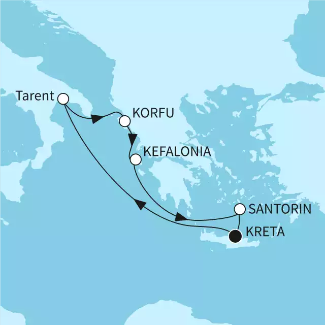 7 Nächte - Östliches Mittelmeer mit Korfu