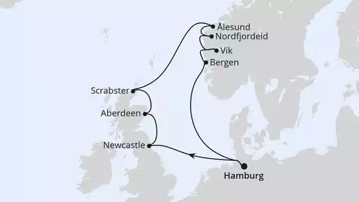 12 Tage mit AIDAsol England, Schottland & Norwegen