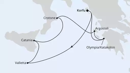 7 Tage mit AIDAblu Griechenland ab Korfu