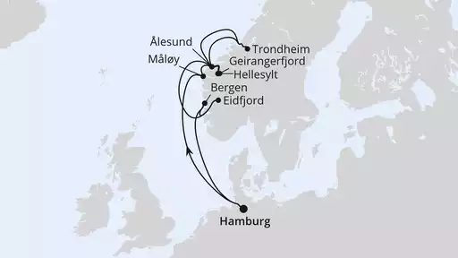 9 Tage mit AIDAperla Norwegens Fjorde ab Hamburg 2