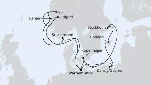 14 Tage mit AIDAdiva Skandinavien & Polen ab Warnemünde